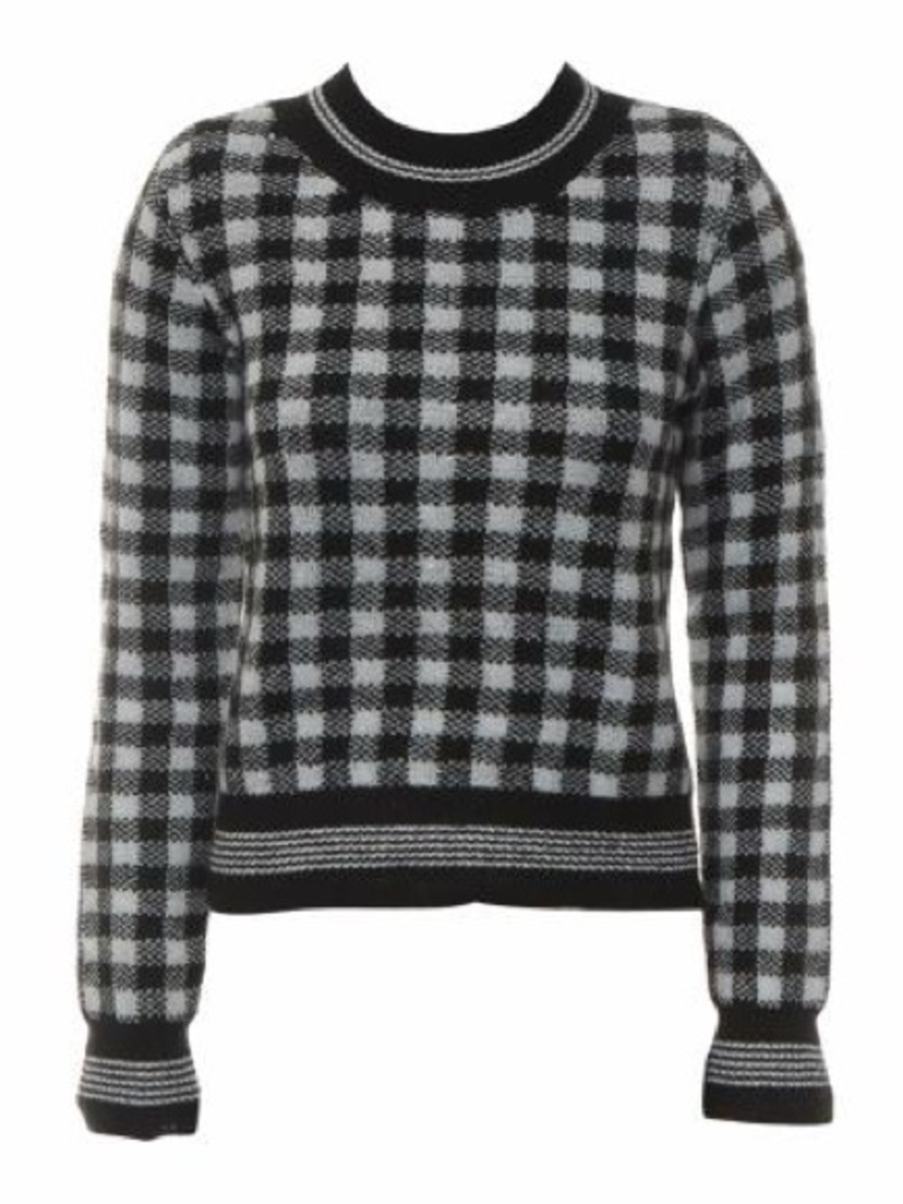 Karl Lagerfeld Paris Plaid Pullover Sweater